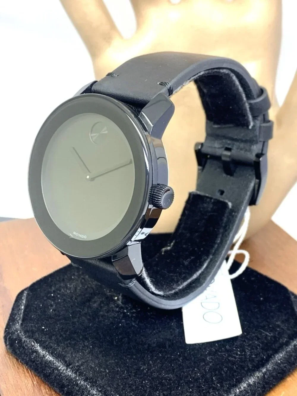 Movado Men's Watch 3600306 Bold Swiss Quartz Black Dial Leather Strap 42mm